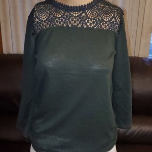 NWT Atmosphere long sleeve lace shirt xs